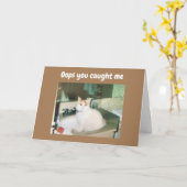 KOMIEK TURKS BUSJE ZEGT GELUKKIGE VERJAARDAG KAART (Gele Bloem)