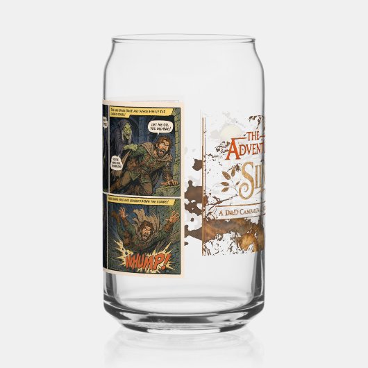 Komieke Grappige D&D Beker! Blikvorm Glas (Links)