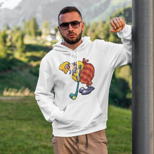Komische Clown Hockey Speler Hoodie