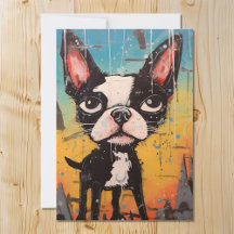 Komische en grillige Boston Terrier Hond