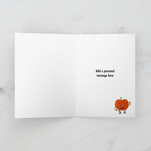 Komische Rotte Tomaat Schuddende Vuist - Aangepast Kaart (Binnen)
