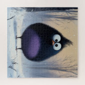 Komische Winter Vogel Puzzel (Horizontaal)