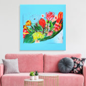 Komkommer Canvas Afdruk (Insitu (Woonkamer))