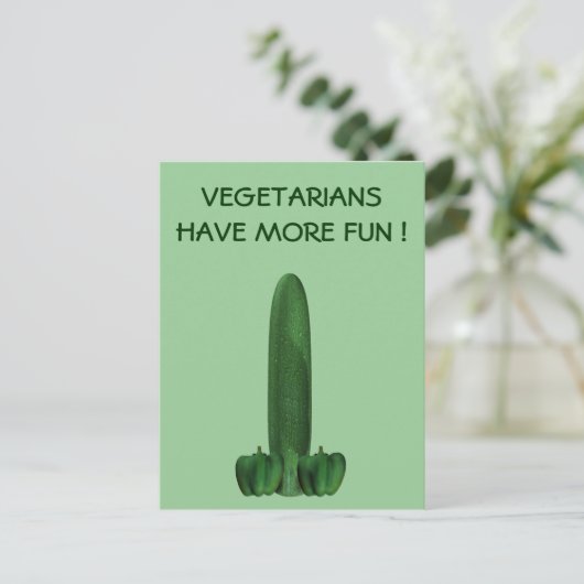 Komkommer en paprika's briefkaart (Staand voorkant)