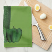 Komkommer en paprika's theedoek (Quarter Fold)