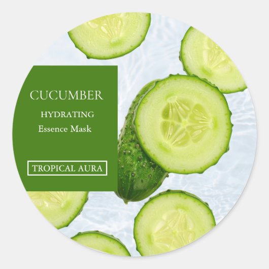 Komkommer Gezichtsmasker Label (Voorkant)