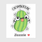 Komkommer Grappig Berzerk Komkommer Pun Sticker (Vel)