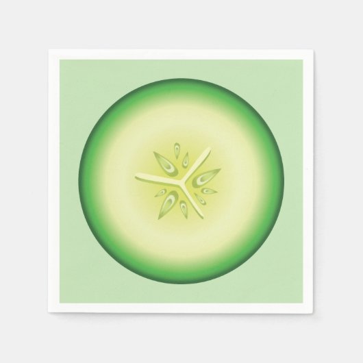 Komkommer Schijf Servetten (Voorkant)