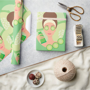 Komkommer Spa Gezichtsbehandeling Schoonheidssalon Cadeaupapier