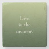 komkommergroen stenen onderzetter (Voorkant)