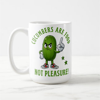 Komkommers zijn eten, geen plezier - Grappige Groe Koffiemok