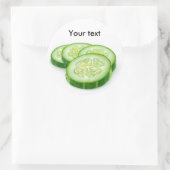 komkommerschijfjes ronde sticker (Tas)