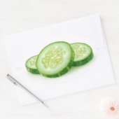 Komkommersegmenten Ovale Sticker (Envelop)
