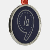 Komma als Kamala Harris Metalen Ornament (Rechts)