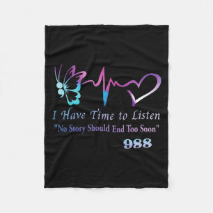 Komma Butterfly Hartslag Preventie Hotline Fleece Deken