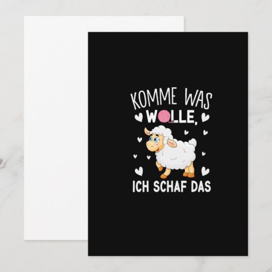 Komme was Wolle Ich Schaf Das Save The Date (Voorkant / Achterkant)