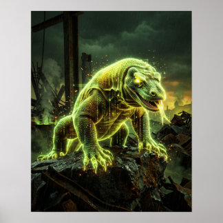 Komodo Acid Wastes Hologram Muur Kunstprint Poster