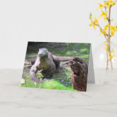 Komodo Dragon (0606) - Carte de voeux (Fleur jaune)