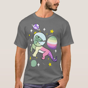 Komodo Dragon Astronaut Genderfae T-shirt