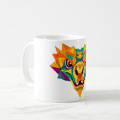 Komodo Dragon Geometric Art T-shirt Koffiemok (Voorkant links)