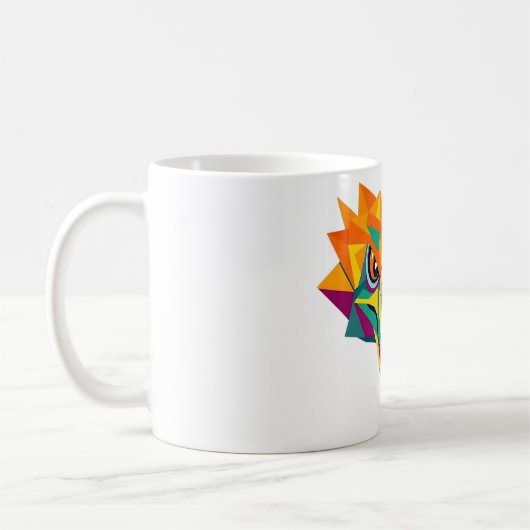 Komodo Dragon Geometric Art T-shirt Koffiemok (Links)