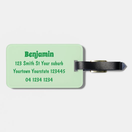 Komodo dragon illustratie bagagelabel (Achterkant horizontaal)