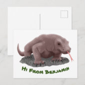 Komodo dragon illustratie briefkaart (Voorkant / Achterkant)