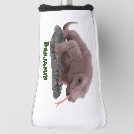 Komodo dragon illustratie golfheadcover (Draai 90)