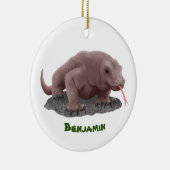Komodo dragon illustratie keramisch ornament (Rechts)