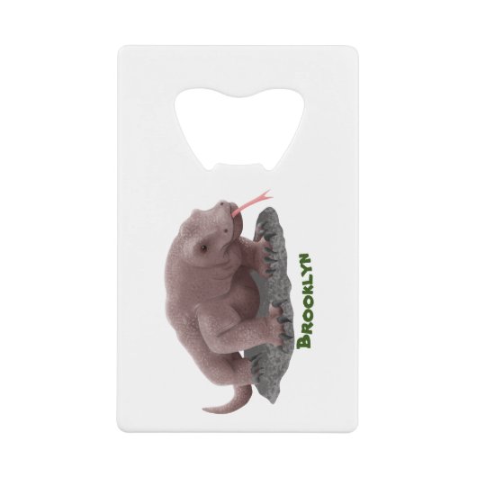Komodo dragon illustratie kredietkaart flessenopener (Voorkant)
