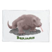 Komodo dragon illustratie kussensloop (Achterkant)