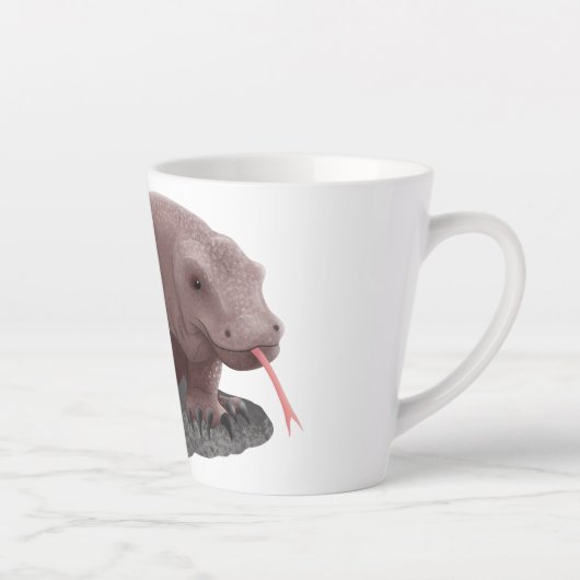 Komodo dragon illustratie latte mok (Rechts)