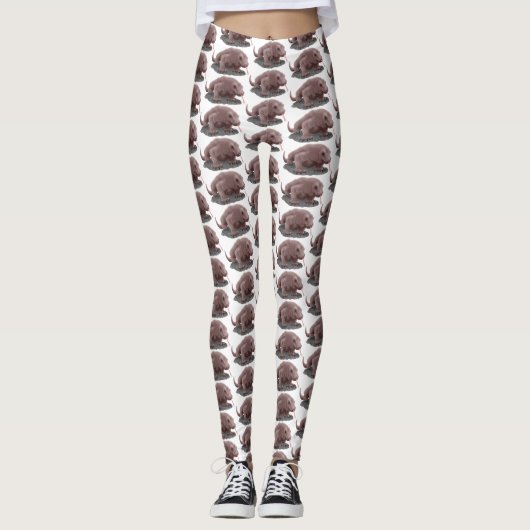 Komodo dragon illustratie leggings (Voorkant)