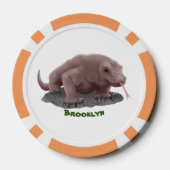 Komodo dragon illustratie poker chips (Achterkant)
