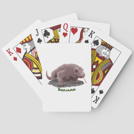 Komodo dragon illustratie pokerkaarten (Achterkant)