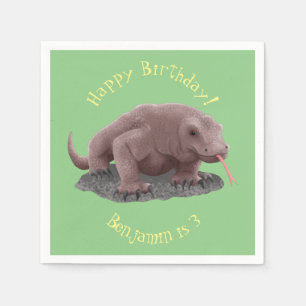 Komodo dragon illustratie servet