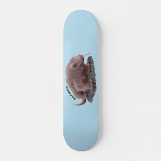 Komodo dragon illustratie skateboard (Voorkant)