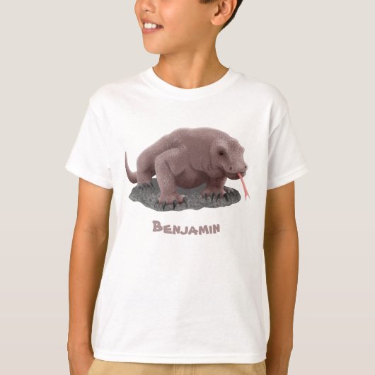 Komodo dragon illustratie t-shirt (Voorkant)