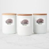 Komodo dragon illustratie voedselcontainer etiket (Flessen)