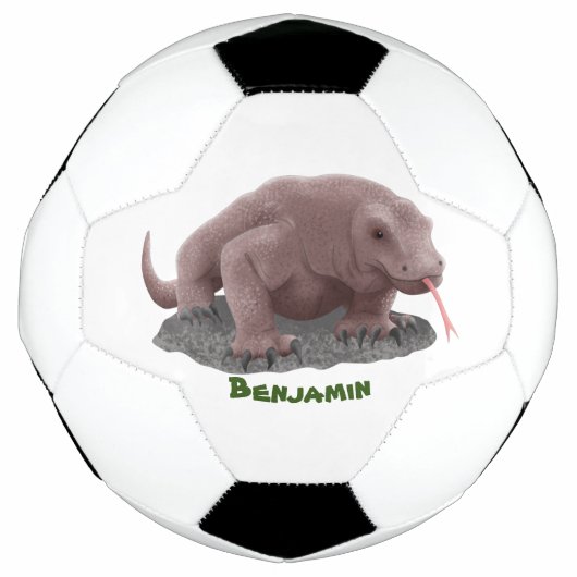 Komodo dragon illustratie voetbal (Voorkant)