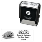 Komodo dragon illustratie  zelfinktende stempel (In situ)