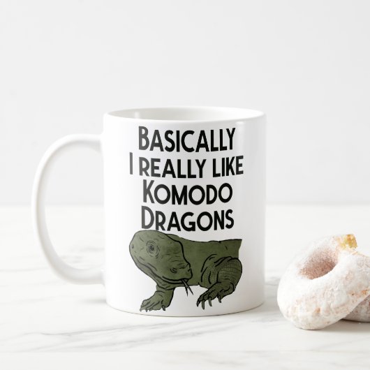 Komodo Dragon Lover Mug  Koffiemok (Met donut)