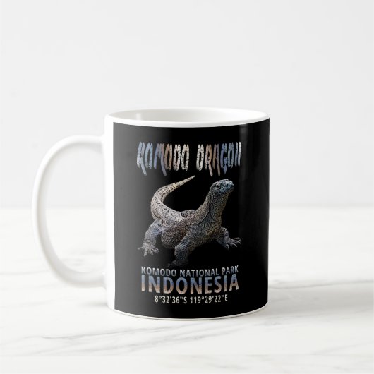 Komodo Dragon, 's werelds grootste hagedis. Koffiemok (Links)