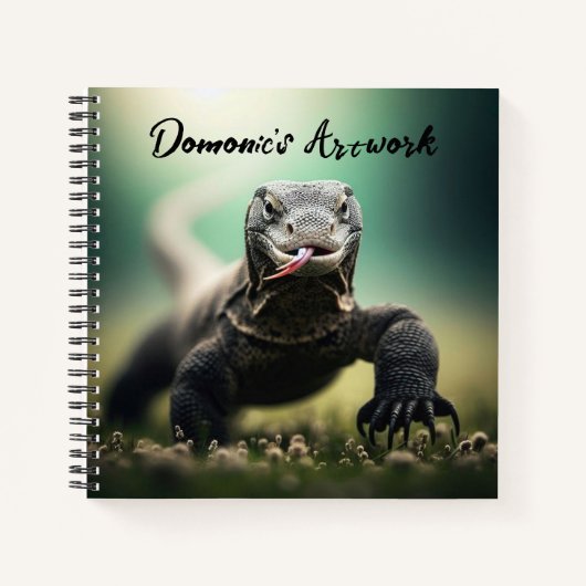 Komodo Dragon Schetsboek Notitieboek (Voorkant)