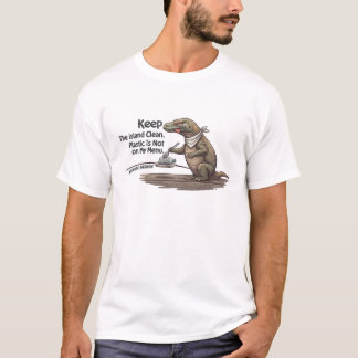 Komodo T- Houd het eiland schoon Plastic staat nie T-shirt