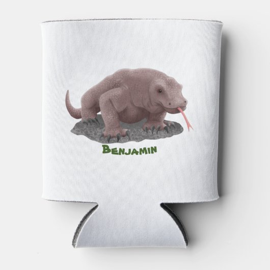 Komodo varaan illustratie blikjeskoeler (Voorkant)