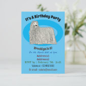 Komondor cartoon illustratie kaart (Staand voorkant)