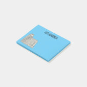 Komondor cartoon illustratie post-it® notes (Schuin)