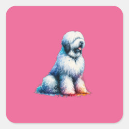 Komondor Dog Vierkante Sticker