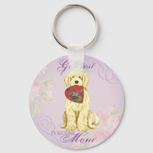 Komondor Heart mama Sleutelhanger (Voorkant)